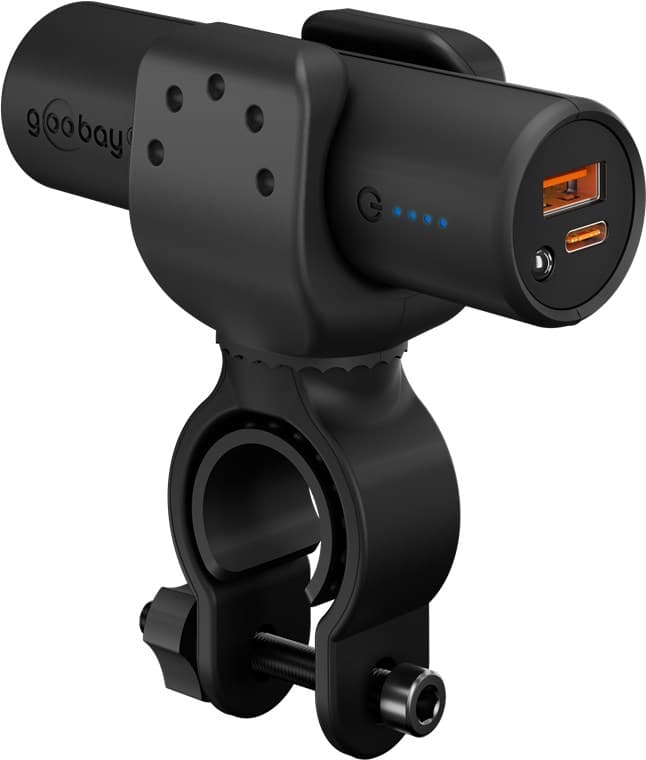 Banque d'alimentation pour vélo avec 5000 mAh, banque d'alimentation mobile idéale pour le montage sur le cadre, avec connexion USB-A et