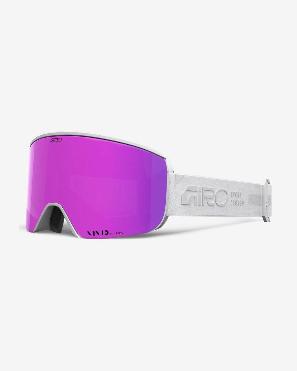 Masque Giro Ella Rails blanc avec lentille VIVID Rose femme