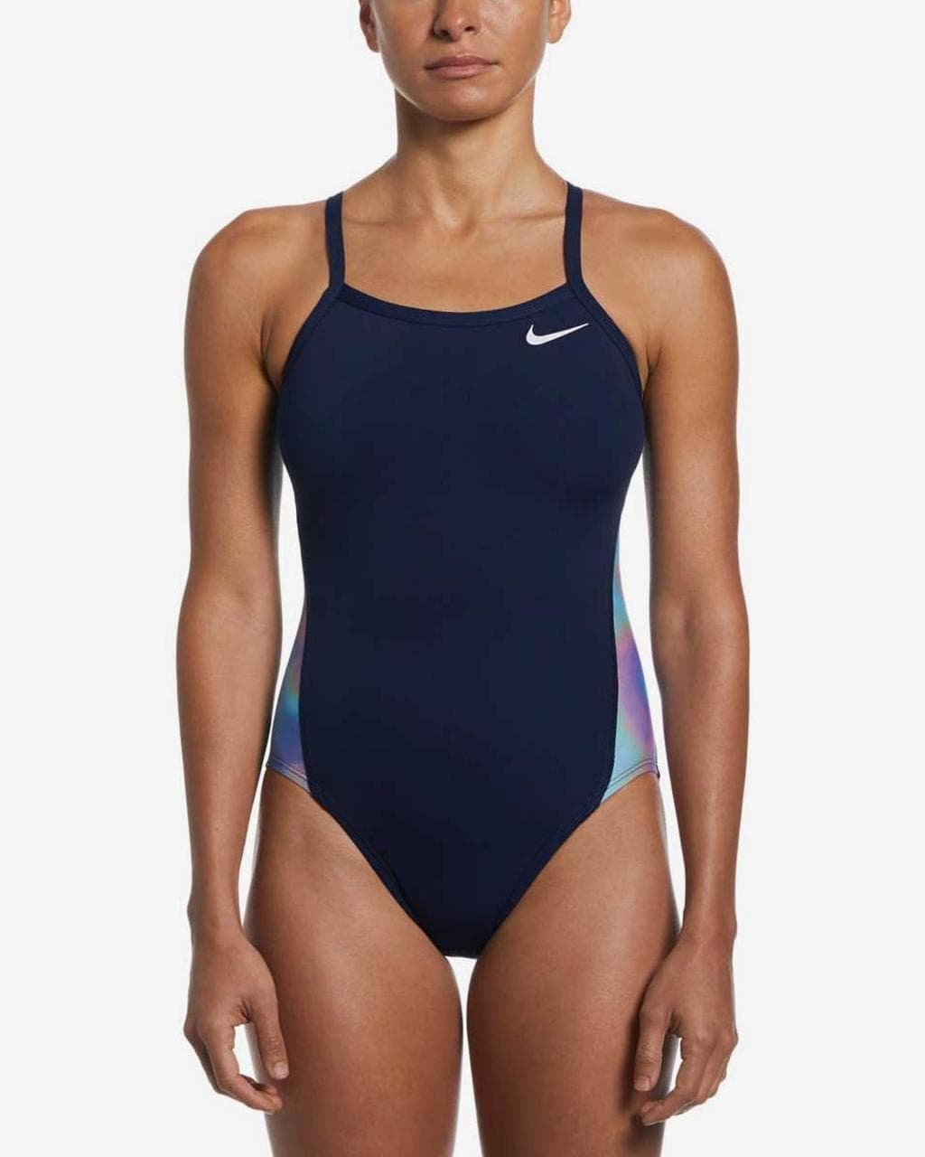 Maillot de bain Nike Swim Racer Back One Piece bleu marine bleu lilas femme - 24