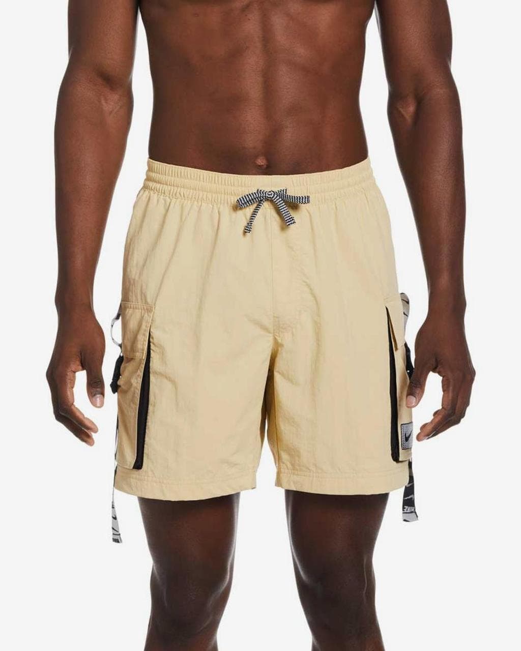 Maillot de bain Nike Swim Volley Belt Logo 7" beige - XS